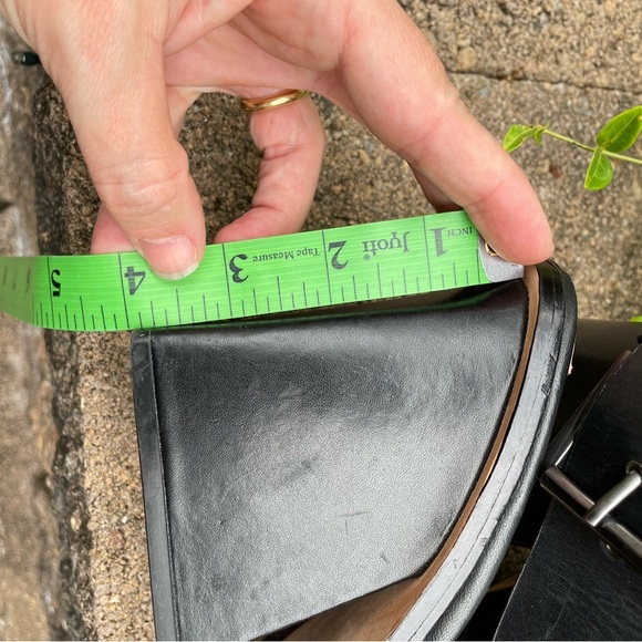 BCBGMAXAZRIA Sara Chunky Square Heel Sandal Ankle Strap Black Leather Size 9.5 - Picture 11 of 11